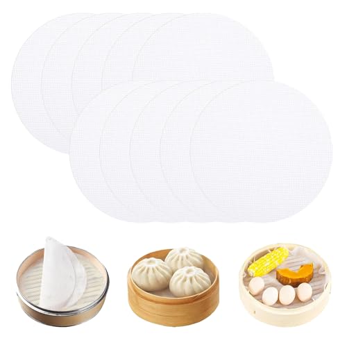 HSYTEK 10 Stück Silikon Dämpfer Matte, 18cm Silikon Dampfer TuchWiederverwendbare Antihaft Runde Steamer Pad, Dampfgarer Matte für Brötchen, Knödeln, Gebäck, Obsttrocknung HSYTEK 10 Stück Silikon Dämpfer Matte, 18cm Silikon Dampfer TuchWiederverwendbare Antihaft Runde Steamer Pad, Dampfgarer Matte für Brötchen, Knödeln, Gebäck, Obsttrocknung von HSYTEK