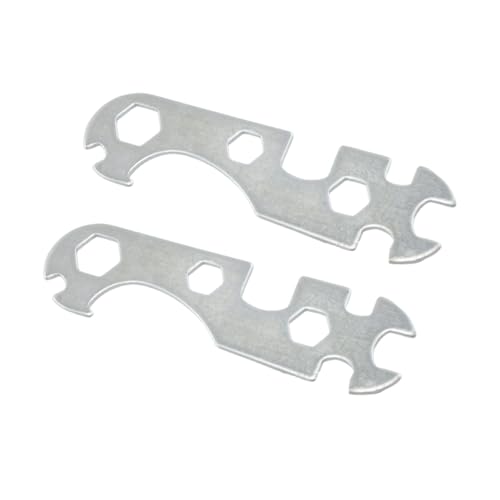 2 Stück Universal-Werkzeugschlüssel,Maulschlüssel 9 in 1,Fahrrad Werkzeug,Radschlüssel,Gelochte Griffe für die Fahrradreparatur,Mutter Schraube Entferner Innenlager Pedal Wrench,Multi-Funktions von HSYTEK
