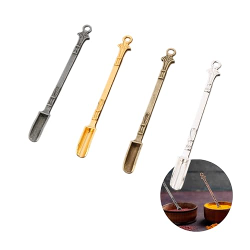 4 Stück Mini-Löffel,Pulverlöffel,Bunter Gewürzlöffel aus Metall,Löffel zum Befüllen von Fläschchen für Medizin Salze Gewürze Kräuter Sand 4 Stück Mini-Löffel,Pulverlöffel,Bunter Gewürzlöffel aus Metall,Löffel zum Befüllen von Fläschchen für Medizin Salze Gewürze Kräuter Sand von HSYTEK