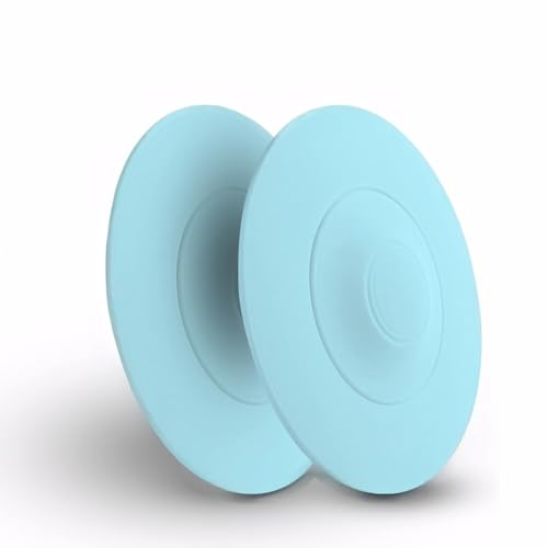 Premium Universal Abflussstopfen - Effektiver Haarschutz & Leichtreinigung - 2er Set für Waschbecken & Badewanne - Von HSYTEK (Blau) von HSYTEK