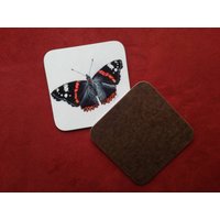 Roter Admiral Schmetterling, Schmetterling Untersetzer, Insekt Insekten Geschenke, Trinken Bug Haushaltswaren von HStewartDesigns