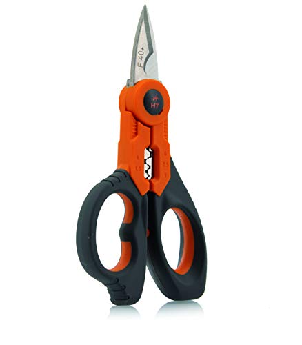 HT-Instruments F40 Professionelle Kabelschere bis 70mm² mit Crimpfunktion, orange, 20x10x3cm von HT