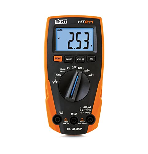 HT-Instruments Kompaktes Digitalmultimeter mit Temperaturmessfunktion, HT211 von HT