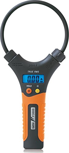 HT-Instruments Stromzange mit Flexiblem Messkopf, 0,1 A bis 3000 A AC, TRMS, CAT IV 600 V, 1 Stück, F3000 von HT