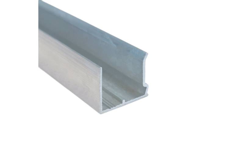 HT-Kunststoffe Abschlussprofil Alu-Abschlusprofil für 16mm Stegplatten - 98cm U-Profil mit Tropfkante (1-St), Tropfkante von HT-Kunststoffe