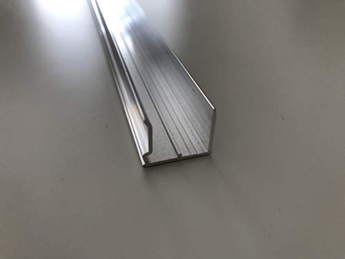 Alu-Abschlußprofil für Stegplatten aus XT PC PMMA Acrylglas Aluminium U-Profile Alu-U-Abschlussprofil Stärke 16 mm Länge 980 mm mit Tropfkante von Wandbreite