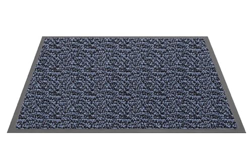 HT F & S Mars Premium Schmutzfangmatte, robust und waschbar, 135 x 200 cm, Farbe: blau von HT