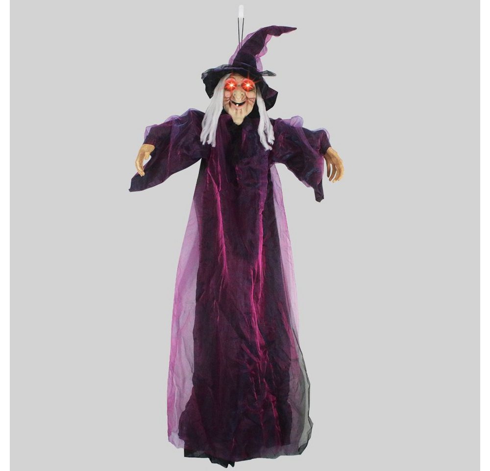 HT Dekohänger Animierte Sprechende Hexe Halloween Dekoration (1 St), Hängende Haus Requisite, Ornament, Horror Skelett Deko von HT