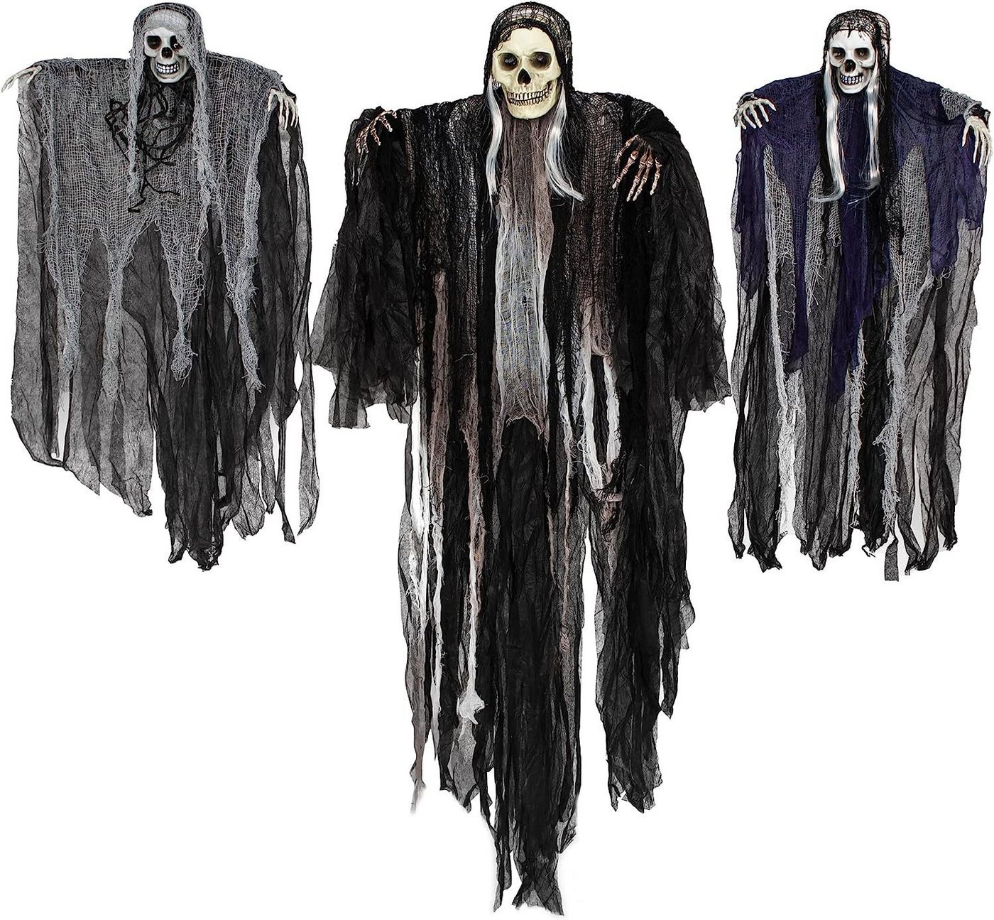 HT Dekohänger Halloween Hängedekoration Skeleton Ghost (3 St) von HT