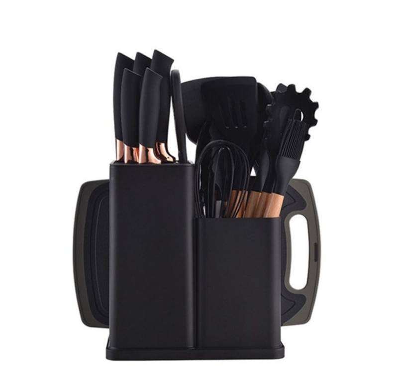 HT Kochbesteck-Set, 19-tlg Silikon-Küchenutensilien Set, hitzebeständig, antihaftend HT Kochbesteck-Set, 19-tlg Silikon-Küchenutensilien Set, hitzebeständig, antihaftend von HT