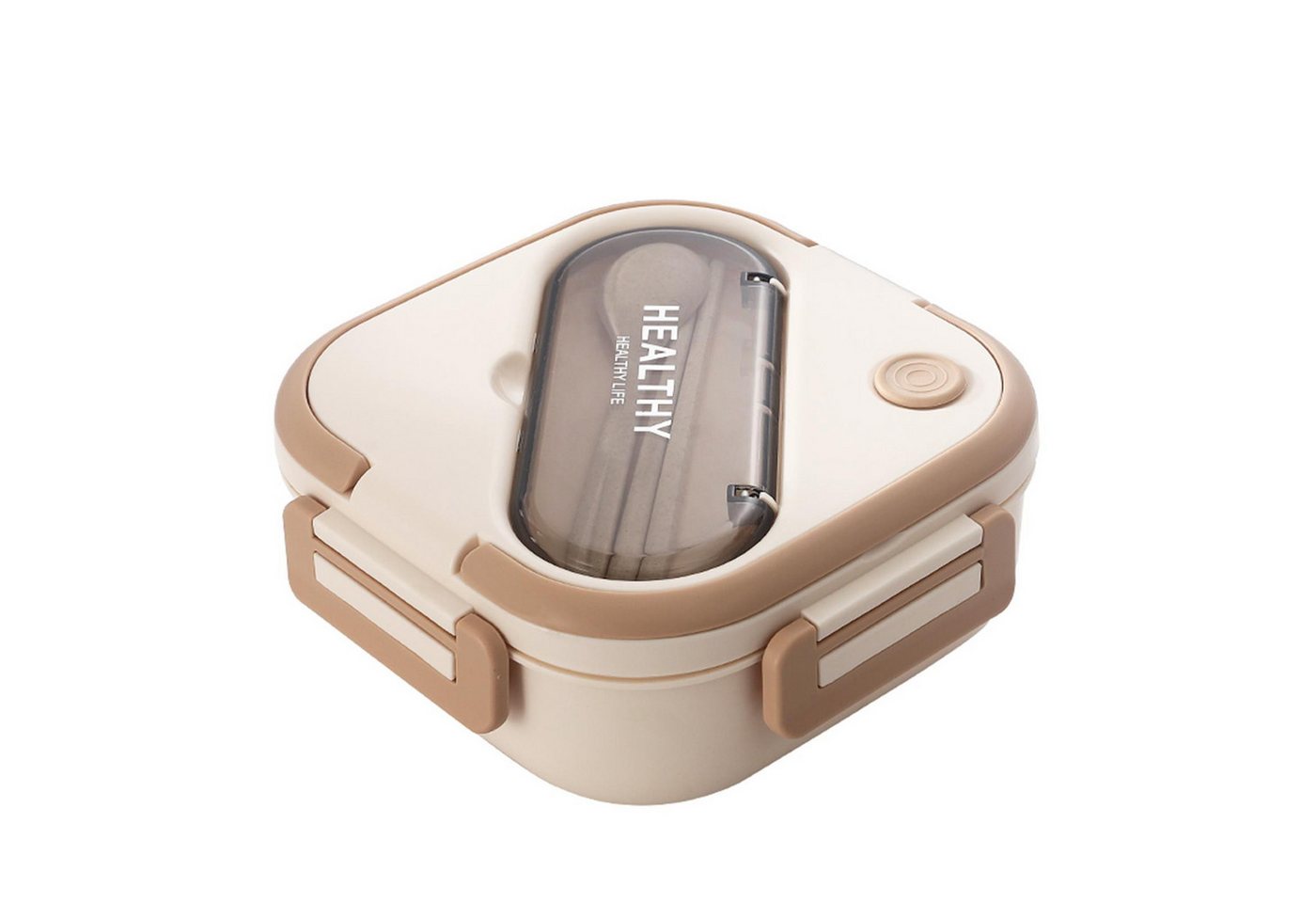 HT Lunchbox Lunchbox Kinder Brotdose (3 Fächer), Auslaufsicher & BPA-frei-mit Besteck von HT