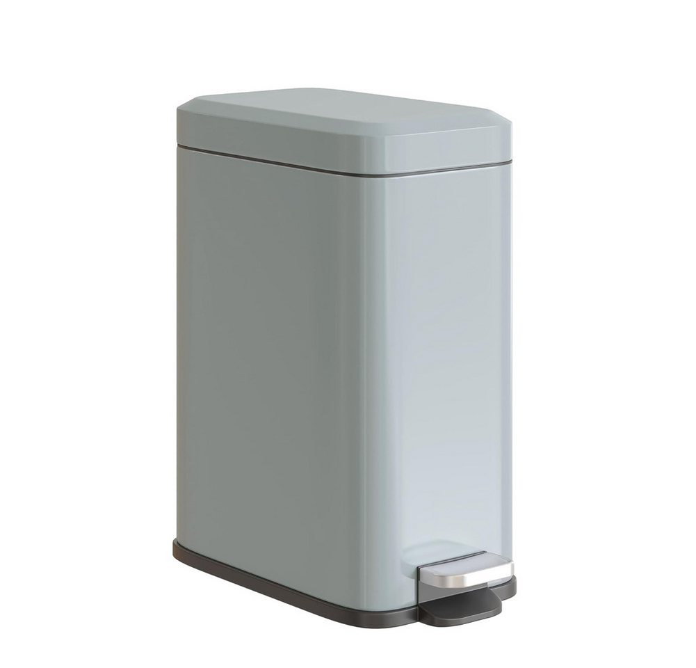 HT Mülleimer 5L Treteimer mit Softclose-Deckel und Pedal, Abfalleimer Metall, Inneneimer Kosmetikeimer für Wohnzimmer, Büro, 29,2 x 14 x 32 cm HT Mülleimer 5L Treteimer mit Softclose-Deckel und Pedal, Abfalleimer Metall, Inneneimer Kosmetikeimer für Wohnzimmer, Büro, 29,2 x 14 x 32 cm von HT