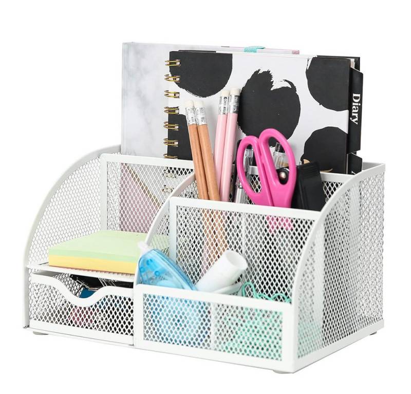 HT Schreibtisch Schreibtisch Organizer, Mesh & Metall, Platzsparendes Desk Organizer für Büro Zuhause Schule HT Schreibtisch Schreibtisch Organizer, Mesh & Metall, Platzsparendes Desk Organizer für Büro Zuhause Schule von HT