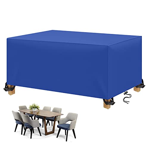 Abdeckung für Gartenmöbel 110x90x75cm,Gartenmöbel Abdeckung,Schwerlast 420D Oxford Gewebe Möbelsets Abdeckhaube,Wasserdicht, Winddicht,UV-Beständiges,für Gartenmöbel,Gartentische,Stühle,Blau von HTCSZL