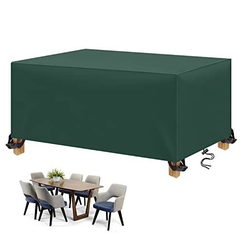 Abdeckung für Gartenmöbel 170x120x80cm, Schwerlast 420D Oxford Gewebe Möbelsets Abdeckhaube, Wasserdicht, Winddicht, UV-Beständig, für Gartentische, Stühle, Grün von HTCSZL