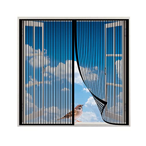 Magnet Fliegengitter Fenster,Insektenschutz Tür Fliegenvorhang Moskitonetz Fenster,Insektenschutz Fenster Tür,Magnet Fliegengitter,Auto Schließen Magnetische Adsorption,für Alle Fenster,115×120cm von HTCSZL