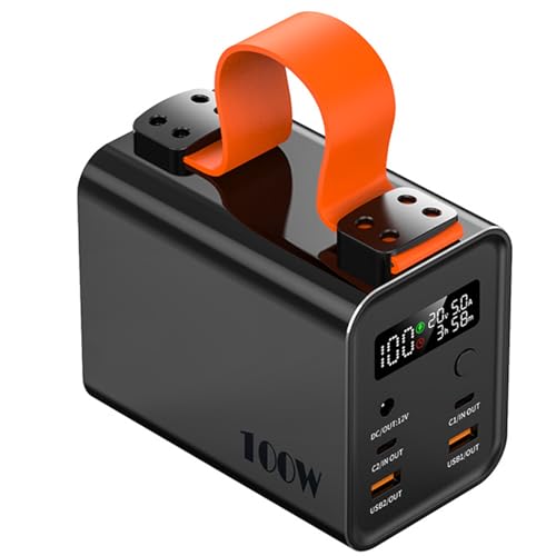HTDRE 100 W 60000 mAh Power Bank, Schnellladung, 22,5 W Typ C PD, Notstromversorgung für Mobiltelefone und Tablets, Powerbank, Schwarz HTDRE 100 W 60000 mAh Power Bank, Schnellladung, 22,5 W Typ C PD, Notstromversorgung für Mobiltelefone und Tablets, Powerbank, Schwarz von HTDRE