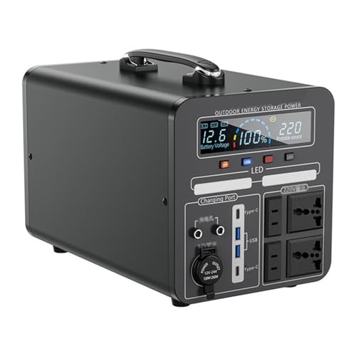 HTDRE 600W 220V Mobile Stromversorgung für den Außenbereich Tragbarer Energiespeicher Lithiumbatterie mit großer Kapazität Camping Selbstfahrende Tour Stall Auto Notfall,480Wh HTDRE 600W 220V Mobile Stromversorgung für den Außenbereich Tragbarer Energiespeicher Lithiumbatterie mit großer Kapazität Camping Selbstfahrende Tour Stall Auto Notfall,480Wh von HTDRE
