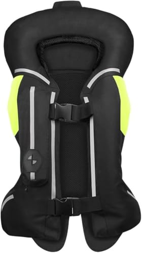 HTDRE Airbag-Weste für Motorradfahrer, reflektierende Motorradweste, 0,18 Sekunden Trigger-Airbag, Motorrad-Airbag-Weste, fortschrittliche reflektierende Airbag-Motorradweste, Skiwestentasche von HTDRE