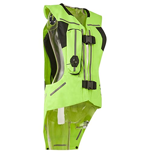 HTDRE Motorrad-Airbag-Weste Reflektierende aufblasbare Motorradweste Automatisches/manuelles Aufblasen Die Ganzjahres-Bikerjacke von HTDRE