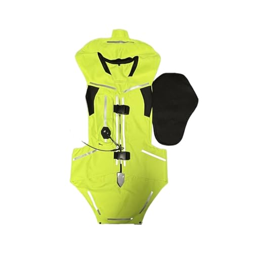 HTDRE Motorrad-Airbagweste, aufblasbare Weste, 0,03 Sekunden Trigger-Airbag, mit Rückenprotektor, verstellbare Größe von HTDRE
