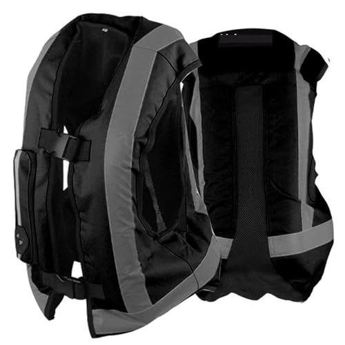 HTDRE Motorrad Airnest Airbagweste, Motorrad Airbagjacke Reflektierende Aufblasbare Luftweste REIT-Airbagweste Für Motorradfahren Und Pferdesport Und Radfahren A,XXL von HTDRE