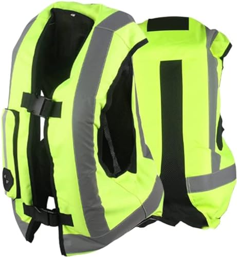 HTDRE Motorrad Airnest Airbagweste, Motorrad Airbagjacke Reflektierende Aufblasbare Luftweste REIT-Airbagweste Für Motorradfahren Und Pferdesport Und Radfahren B,L von HTDRE