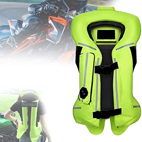 HTDRE Reflektierende Airbag-Weste für Motocross, Moto-Airbag-Weste, Rennanzug-Reitweste, für Motorradfahren, Pferdesport (A XXL) von HTDRE