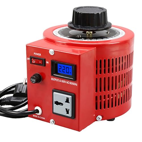 HTDRE Spannungswandler, 220 V-220 V Eingang, 0-300 V Ausgang, Wechselspannungsregler mit LCD-Anzeige und Thermokontrollschalter von HTDRE