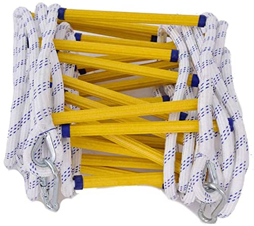 HTDRE Strickleiter, Sicherheitsleiter, Notleiter, Feuerleiter, Strickleiter, Notleiter mit Hakenkarabiner, 3 Meter von HTDRE