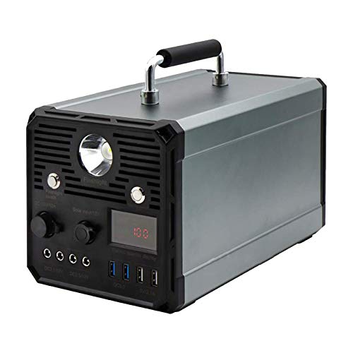 HTDRE Tragbares Kraftwerk, 1000-W-Solargenerator mit 100-Ah-Lithiumbatterie, 4 USB-Anschlüssen, AC-Steckdose, DC-Anschlüssen und LED-Leuchten für Notfälle im Freien HTDRE Tragbares Kraftwerk, 1000-W-Solargenerator mit 100-Ah-Lithiumbatterie, 4 USB-Anschlüssen, AC-Steckdose, DC-Anschlüssen und LED-Leuchten für Notfälle im Freien von HTDRE