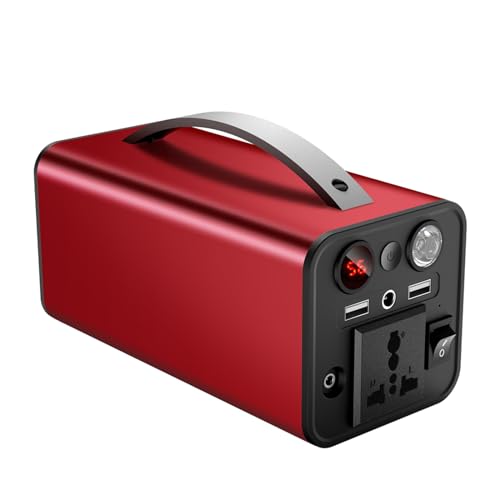 HTDRE Tragbares Kraftwerk, 166 Wh/45000 mAh, Lithiumbatterie, elektronischer Solargenerator, 180 W Wechselstrom, für Camping, Outdoor-Abenteuer, Reisen, Notstromversorgung, Rot HTDRE Tragbares Kraftwerk, 166 Wh/45000 mAh, Lithiumbatterie, elektronischer Solargenerator, 180 W Wechselstrom, für Camping, Outdoor-Abenteuer, Reisen, Notstromversorgung, Rot von HTDRE