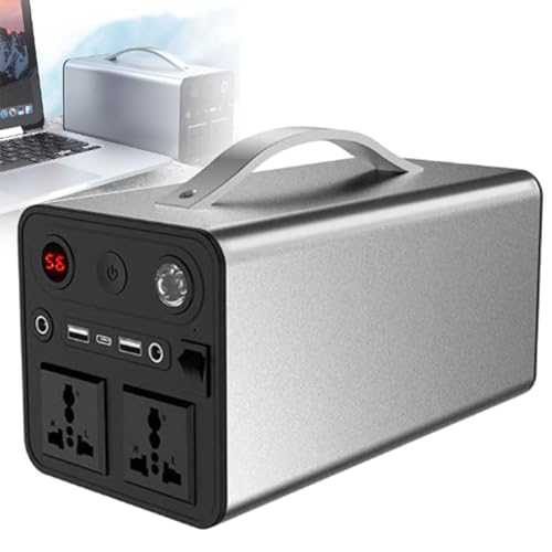 HTDRE Tragbares Kraftwerk mit 300 W Leistung und 90000 mAh Kapazität, 6 Stromanschlüssen für Camping, Outdoor-Abenteuer und Notstromversorgung HTDRE Tragbares Kraftwerk mit 300 W Leistung und 90000 mAh Kapazität, 6 Stromanschlüssen für Camping, Outdoor-Abenteuer und Notstromversorgung von HTDRE