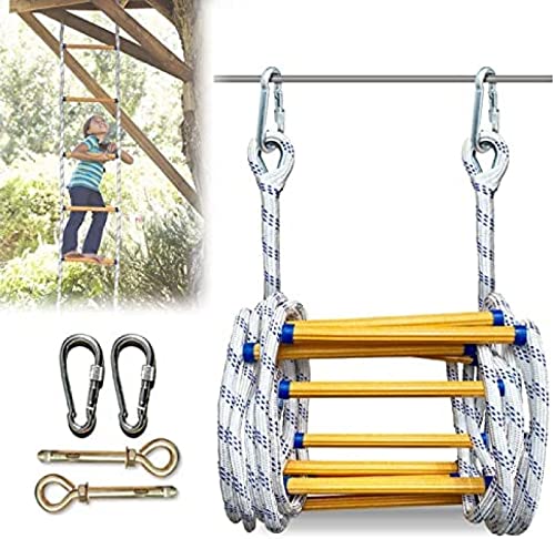 Notleiter mit stabilen Karabinern – Feuerleiter aus Strick für Häuser im 3. Stock – Tragbare und stabile Sprossen von YUYANAIAI Notleiter mit stabilen Karabinern – Feuerleiter aus Strick für Häuser im 3. Stock – Tragbare und stabile Sprossen von YUYANAIAI von HTDRE
