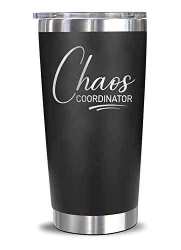 Chaos-Koordinator – gravierter Polar-Kamel-Edelstahlbecher – Geschenk für Frauen – Lehrergeschenk – Geschenk für Freunde – niedliche Tasse – Geschenk für Frauen und Männer von HTDesigns