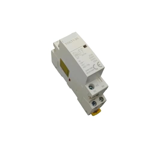 1 pcs TOCT1 2P 25A 220V/230V 50/60HZ Din rail contactor 2NO HTEJFUXQE von HTEJFUXQE