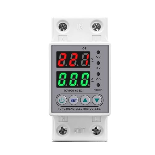 1pc Din Rail 230V Adjustable Over and Under Voltage Protective Device Protector Relay 63A L N HTEJFUXQE 1pc Din Rail 230V Adjustable Over and Under Voltage Protective Device Protector Relay 63A L N HTEJFUXQE von HTEJFUXQE