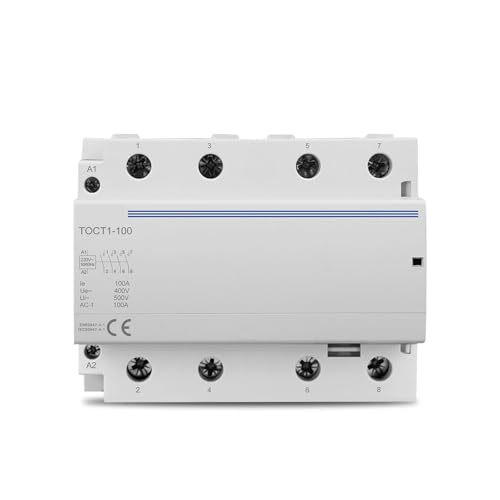 1pc TOCT1-100 4P 100A 2NO 2NC 400V 50/60HZ Din rail Household ac Modular contactor HTEJFUXQE von HTEJFUXQE