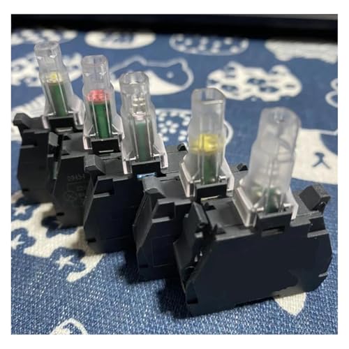 HTEJFUXQE 1PCS Xb4 Zb4 ZBV-M3 ZBV-B3 ZBV-B4 B5 B1 Push Button Switch Indicator Lamp Light (White,24V) von HTEJFUXQE
