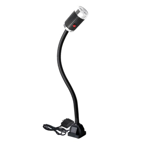 220 V starke magnetische LED-Beleuchtung Nachttischlampe 24 V Schlauch Schwanenhalslampe One-Touch-Schalter Werkzeugmaschinen-Arbeitslicht for das Nachttischbüro(9W220V Screw Holder) von HTERBPOY