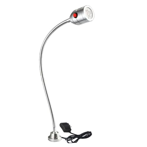 360 Grad verstellbarer Beleuchtungswinkel, flexible LED-Arbeitsleuchte mit Schwanenhals, mit starker Magnetbefestigungsbasis, explosionsgeschützte Werkstattbeleuchtung(3W220V Screw Holder) von HTERBPOY