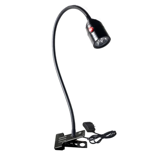 360 Grad verstellbarer Beleuchtungswinkel, flexible LED-Arbeitsleuchte mit Schwanenhals, mit starker Magnetbefestigungsbasis, explosionsgeschützte Werkstattbeleuchtung(3W220V iron clip base) von HTERBPOY