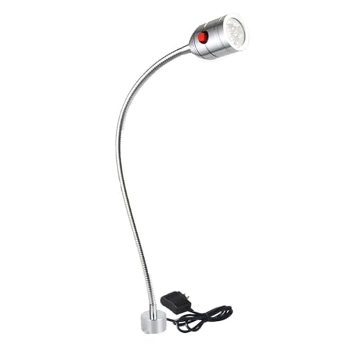 360 Grad verstellbarer Beleuchtungswinkel, flexible LED-Arbeitsleuchte mit Schwanenhals, mit starker Magnetbefestigungsbasis, explosionsgeschützte Werkstattbeleuchtung(3W220V strong magnet base) von HTERBPOY