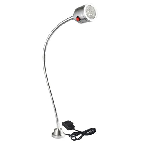 360 Grad verstellbarer Beleuchtungswinkel, flexible LED-Arbeitsleuchte mit Schwanenhals, mit starker Magnetbefestigungsbasis, explosionsgeschützte Werkstattbeleuchtung(5W220V Screw Holder) von HTERBPOY