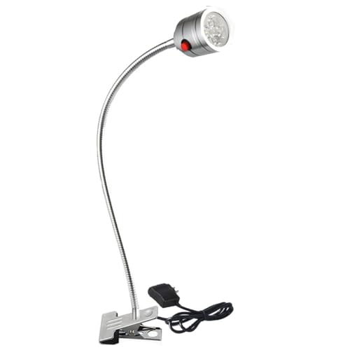 360 Grad verstellbarer Beleuchtungswinkel, flexible LED-Arbeitsleuchte mit Schwanenhals, mit starker Magnetbefestigungsbasis, explosionsgeschützte Werkstattbeleuchtung(5W220V iron clip base) von HTERBPOY