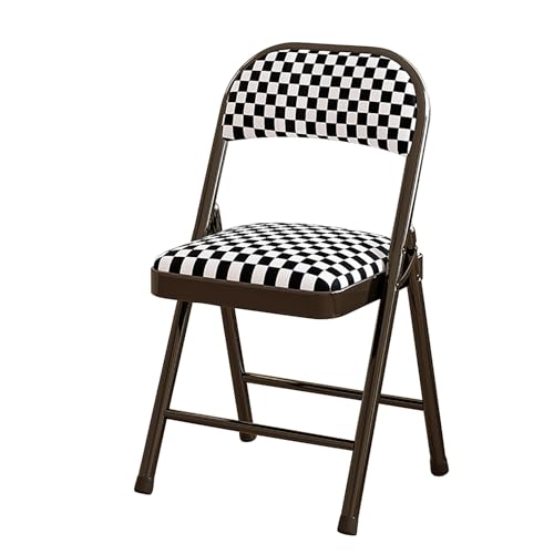 HTERBPOY PU-Leder und Stabiler Metallrahmen, Tragkraft 259 kg, gepolsterte Klappstühle, 2er-Pack, einfach zu verwenden und zu verstauen, for drinnen und draußen, for Zuhause, Büro, Party(Black Plaid) HTERBPOY PU-Leder und Stabiler Metallrahmen, Tragkraft 259 kg, gepolsterte Klappstühle, 2er-Pack, einfach zu verwenden und zu verstauen, for drinnen und draußen, for Zuhause, Büro, Party(Black Plaid) von HTERBPOY