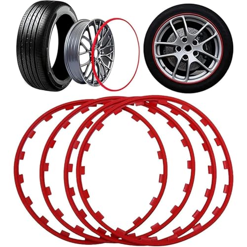 Verhindert effektiv Kratzer und Kollisionen an den Rädern, Felgenschutz, ausgewähltes Nylonmaterial, robust und langlebig, dekorativer Felgenring, geeignet for eine Vielzahl von Fahrzeugen(Red,21in) Verhindert effektiv Kratzer und Kollisionen an den Rädern, Felgenschutz, ausgewähltes Nylonmaterial, robust und langlebig, dekorativer Felgenring, geeignet for eine Vielzahl von Fahrzeugen(Red,21in) von HTERBPOY