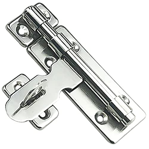 2er-Pack Riegel, verdicktes Edelstahl-Schiebeschloss for Türen, einfach zu installieren, Schiebetürschloss mit Schrauben (Größe: 4 Zoll) (Größe: 6 Zoll)(4 inches) von HTGAOO