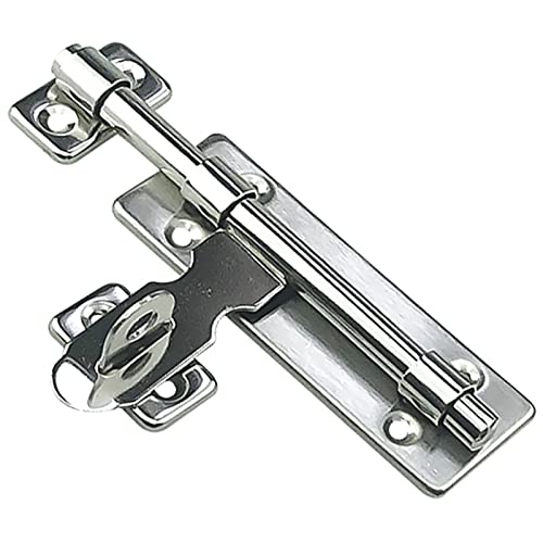2er-Pack Riegel, verdicktes Edelstahl-Schiebeschloss for Türen, einfach zu installieren, Schiebetürschloss mit Schrauben (Größe: 4 Zoll) (Größe: 6 Zoll)(6 inches) von HTGAOO