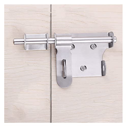 2er-Pack Riegel, verdicktes Edelstahl-Schiebeschloss for Türen, robuster Haspenriegel mit Vorhängeschlossloch und Schrauben(6 inches) von HTGAOO